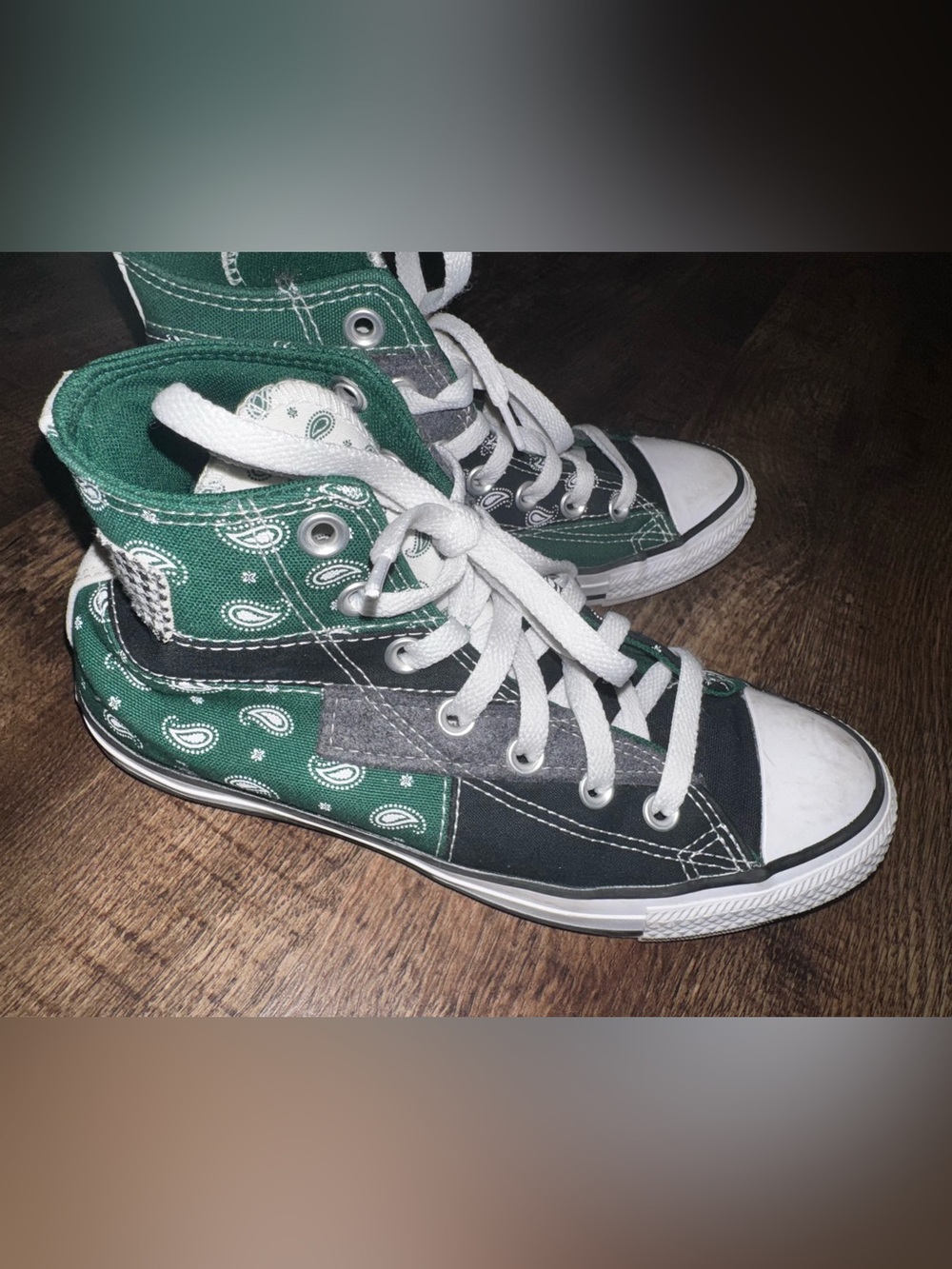Converse High-Top Bandana Sneakers EUC